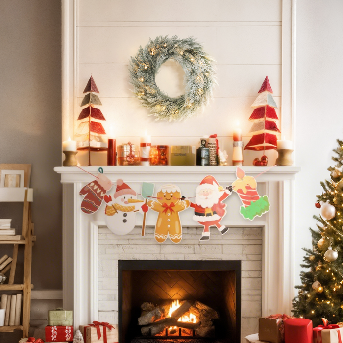 Christmas LED Wreath – Snow-Dusted Branches & Warm White Lights - Samanta Factory