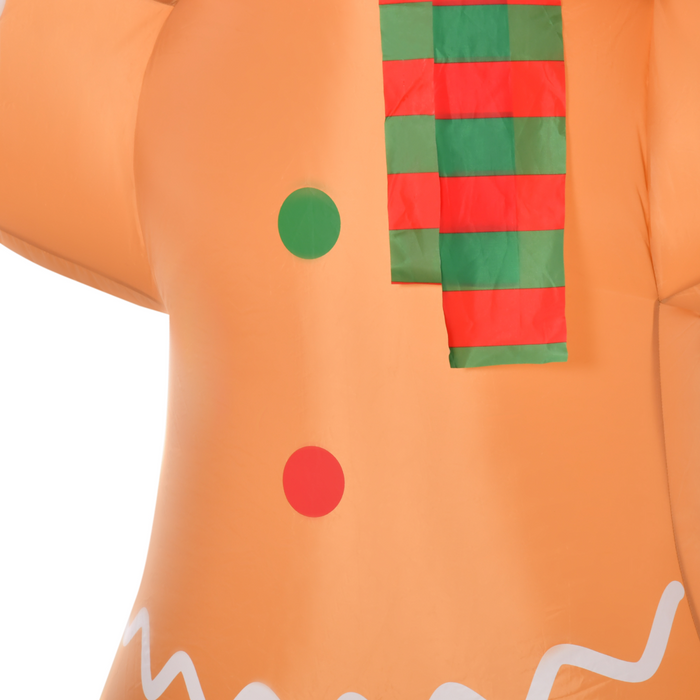 8ft Inflatable Gingerbread Man – Lighted Indoor Outdoor Christmas Decor - Samanta Factory