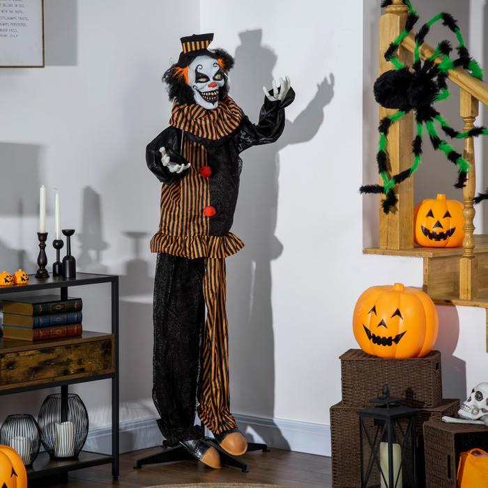 Life-Size Outdoor Halloween Clown – Talking Animatronic with Light-Up Eyes - Samanta Factory