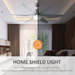 Reversible Ceiling Fan with Light, 3 Blades LED Lighting Remote Silver Fan - Samanta Factory