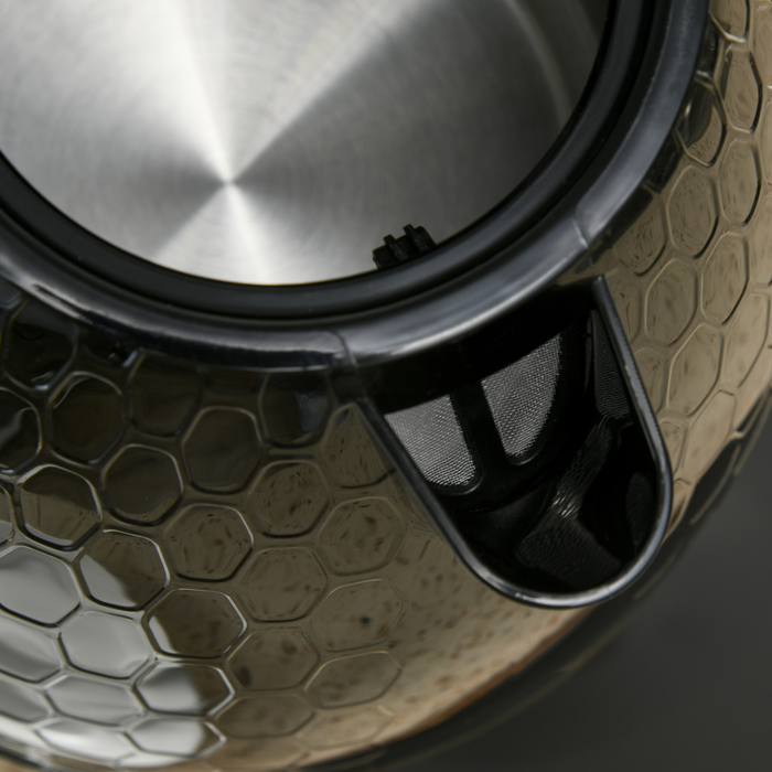Electric Kettle & Toaster Breakfast Set – Fast Boil & 7 Browning Levels with Stylish Honeycomb Design