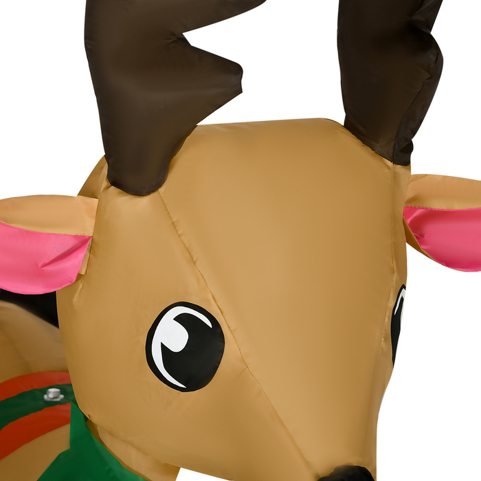 Christmas Inflatable Decoration – 4ft Santa Sleigh with Reindeer - Samanta Factory