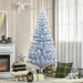 Artificial Christmas Tree – White & Blue LED-Lit Holiday Design - Samanta Factory