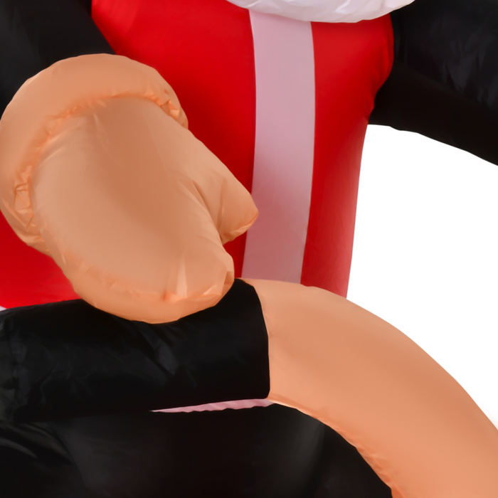 Inflatable Santa Motorcycle Display – LED Lit Festive Outdoor Decor - Samanta Factory