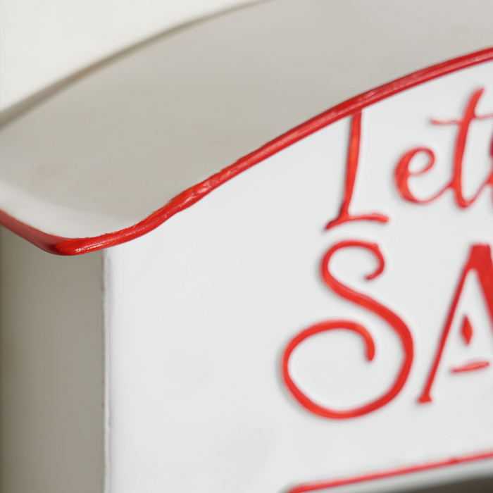 Steel Christmas Mailbox – 3D Embossed Festive Wall Decor - Samanta Factory