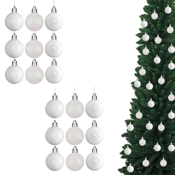 Christmas Baubles Hanging Decoration Shiny Glitter Balls Xmas Tree Ornament 50Mm