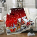 Merry Christmas Soft Blanket Fleece Sofa Bed Faux Fur Throws Single Double Size