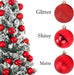 Christmas Baubles Hanging Decoration Shiny Glitter Balls Xmas Tree Ornament 50Mm