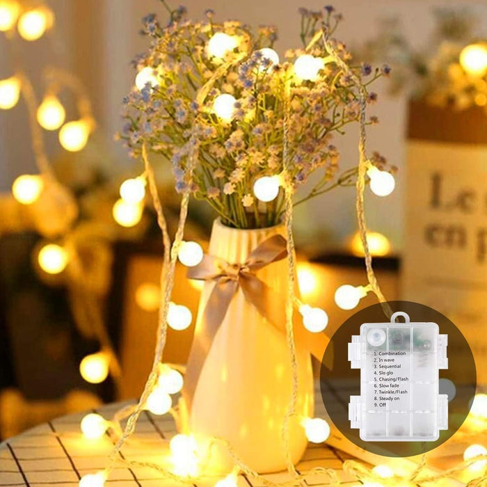 Battery Operated Fairy Lights,60 LED 30FT Waterproof String Lights (Warm)/Uk