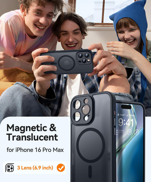 iPhone 13 case with MagSafe compatibility, matte finish, raised camera lens protection, and shockproof corners

