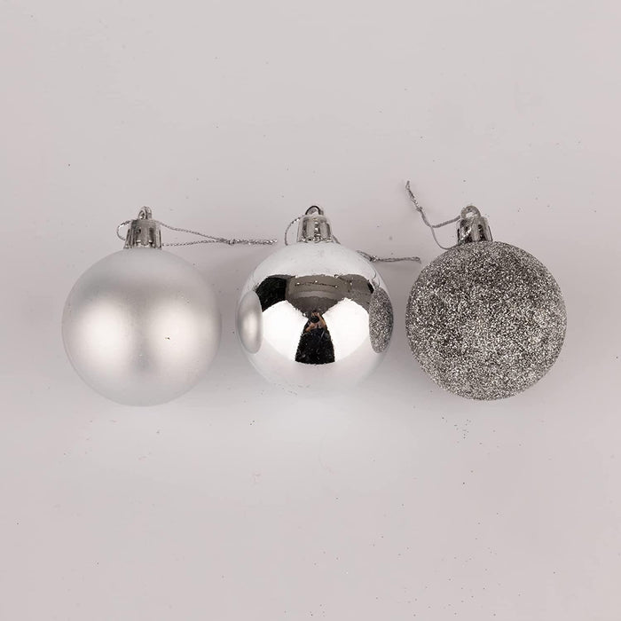 Christmas Baubles Hanging Decoration Shiny Glitter Balls Xmas Tree Ornament 50Mm
