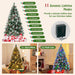 Pre-Lit Artificial Christmas Tree with 11 Lighting Modes and 350 LED Lights