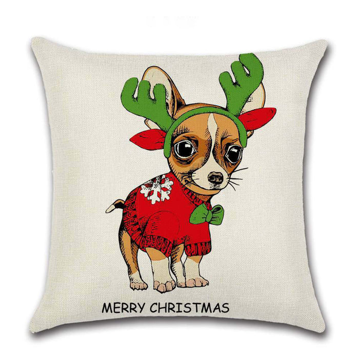 Christmas Pillow Case Cushion Cover Xmas Santa Claus Tree Snow Home Decor 45*45