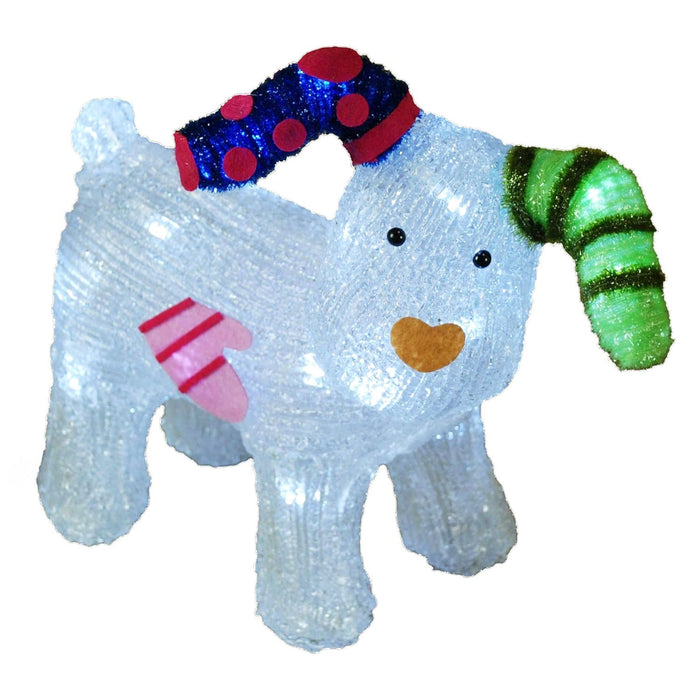 Neo Snowman Snow Dog LED Light up Acrylic Christmas Festive Decoration Outdoor