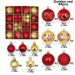 44X Large Christmas Baubles Xmas Tree Balls Decor Party Wedding Ornament Gift UK
