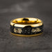 Men’s Tungsten Wedding Band – 18K Gold Plated Finish SF