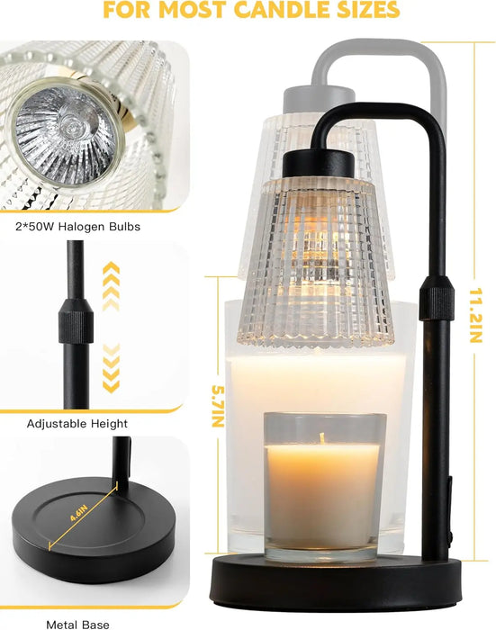 Candle Warmer Lamp – Dimmable Design with Timer for Effortless Aromatherapy