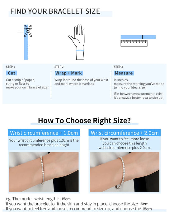 Premium 925 Sterling Silver Round-Cut Moissanite Bracelet for Women