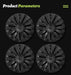 4PCS Wheel Cap Design For Tesla Model Y 2020-2024 19 Inch Right＆Left Hubcaps Cyclone Cover Wheel Cover Replacement Accessories - Samanta Factory