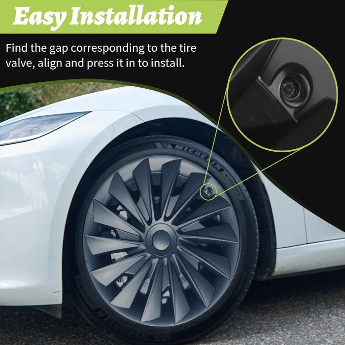 4PCS Wheel Cover Design For Tesla Model 3 Highland 2023-2025 18 Inch Right＆Left Hubcaps Storm Style Wheel Cover Accessories - Samanta Factory