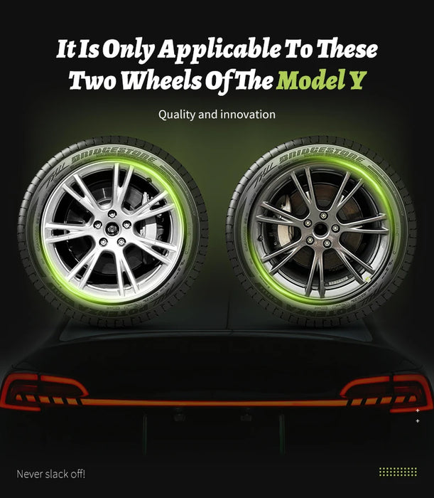 4PCS Wheel Cap Design For Tesla Model Y 2020-2024 19 Inch Right＆Left Hubcaps Cyclone Cover Wheel Cover Replacement Accessories - Samanta Factory