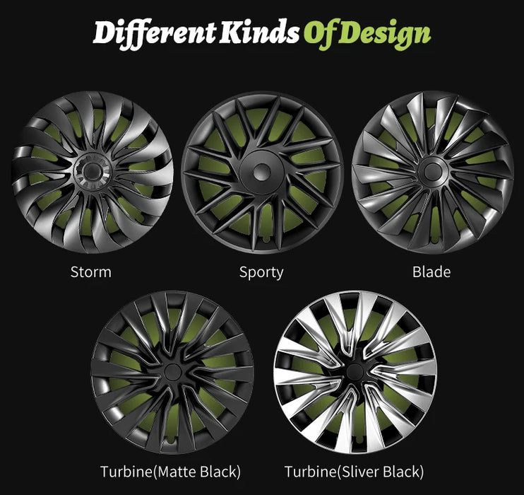4PCS Wheel Cover Design For Tesla Model 3 Highland 2023-2025 18 Inch Right＆Left Hubcaps Storm Style Wheel Cover Accessories - Samanta Factory