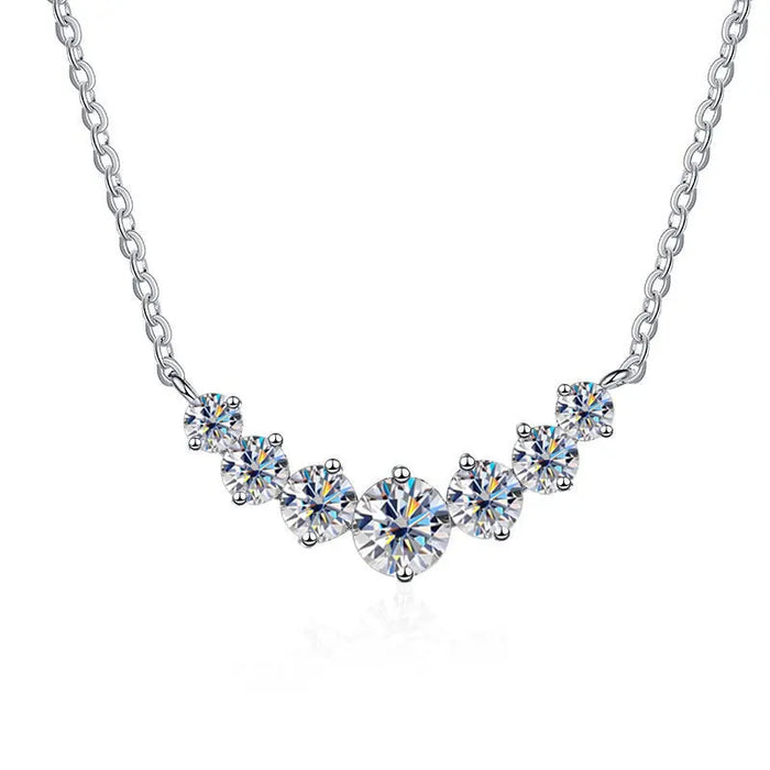 Moissanite Pendant Necklace – D-Color 1.7ct Oval Sparkle