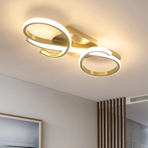 Tealight 36W Modern Gold Ceiling Light – Warm White Surface-Mounted LED Fixture for Bedroom or Dining Room