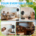 Portable Tower Fan – Foldable Height-Adjustable USB Rechargeable with Remote Control SF