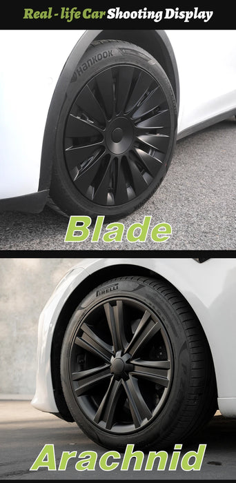 4PCS Wheel Cap Design For Tesla Model Y 2020-2024 19 Inch Right＆Left Hubcaps Cyclone Cover Wheel Cover Replacement Accessories - Samanta Factory