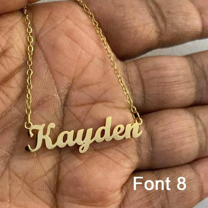 Custom Name Necklace – Personalized Pendant for Women Sf