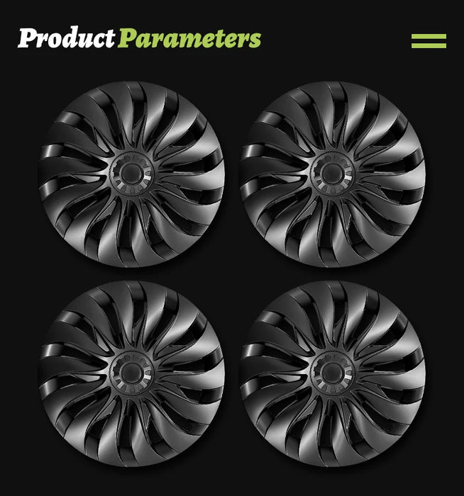 4PCS Wheel Cover Design For Tesla Model 3 Highland 2023-2025 18 Inch Right＆Left Hubcaps Storm Style Wheel Cover Accessories - Samanta Factory