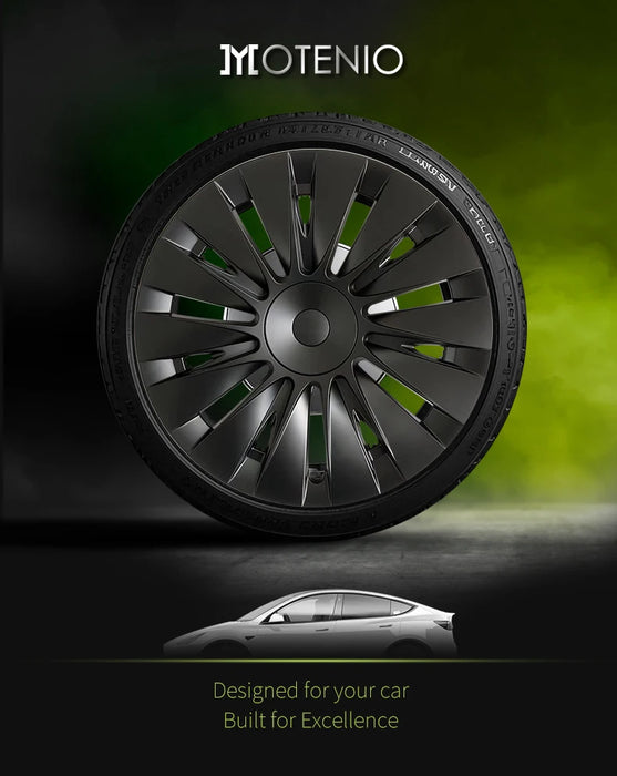 4PCS Wheel Cap Design For Tesla Model Y 2020-2024 19 Inch Right＆Left Hubcaps Cyclone Cover Wheel Cover Replacement Accessories - Samanta Factory