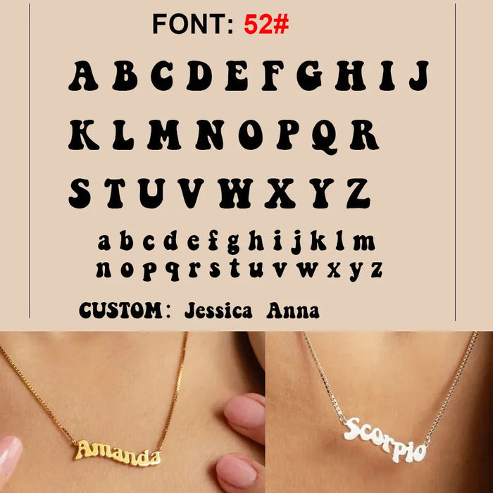 Custom Name Necklace – Personalized Pendant for Women Sf