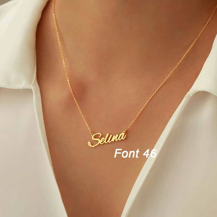 Custom Name Necklace – Personalized Pendant for Women Sf
