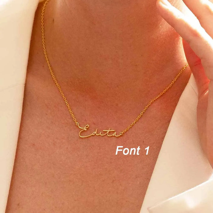 Custom Name Necklace – Personalized Pendant for Women Sf