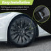 4PCS Wheel Cap Design For Tesla Model Y 2020-2024 19 Inch Right＆Left Hubcaps Cyclone Cover Wheel Cover Replacement Accessories - Samanta Factory
