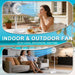 Portable Tower Fan – Foldable Height-Adjustable USB Rechargeable with Remote Control SF