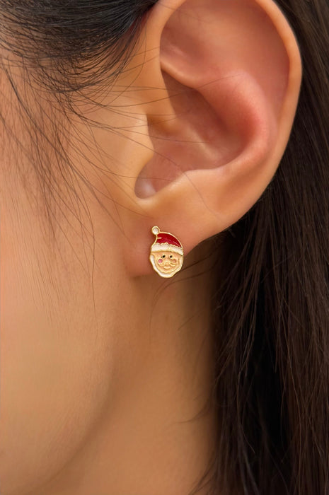 Christmas santa claus earrings-1