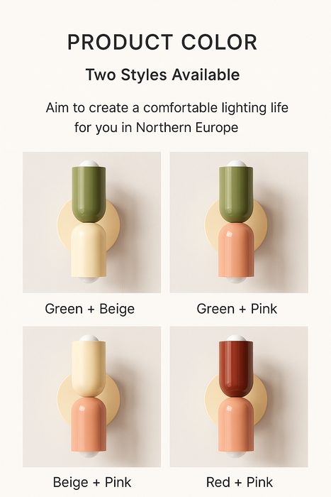 Wall Lamp – Nordic Macaron-Style LED Light for Home Interiors