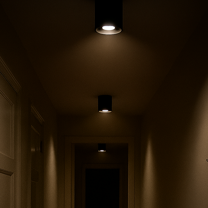 Ceiling Lamp – Modern Black Round Design with GU10 Socket