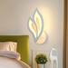 White LED Wall Light with Magnolia Petal Shape – Warm Glow Accent Lighting for Bedroom