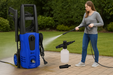 Electric power washer with 1800W motor and adjustable nozzle, ideal for patio and car cleaning