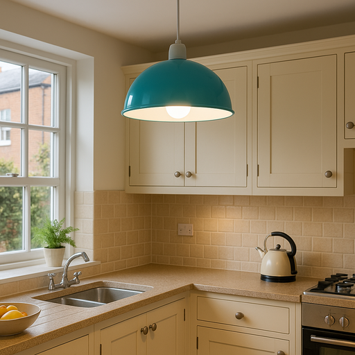 Contemporary ceiling light shade in rust-resistant metal – stylish dome design
