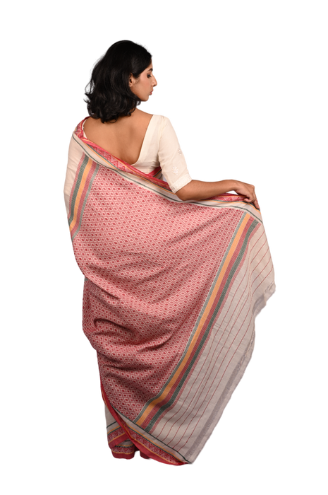 Habaspuri Saree – Traditional Handloom with Tribal & Temple Motifs