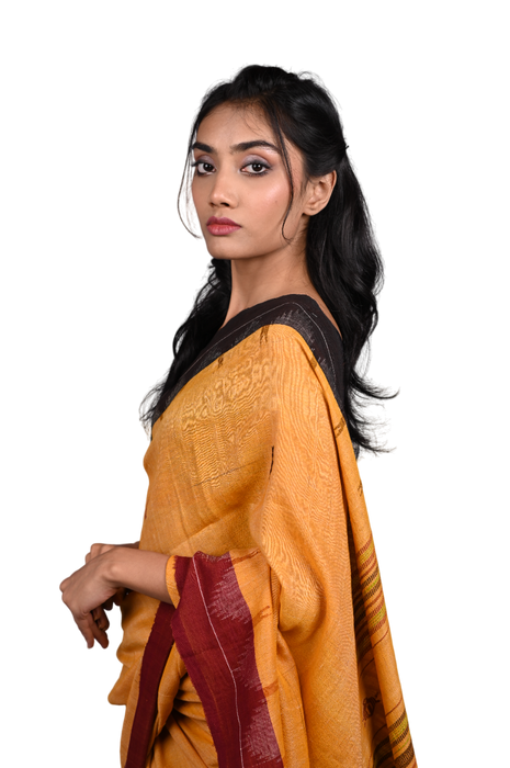 Kotpad Saree – Handloom Tribal Weave with Natural Aul Tree Dye