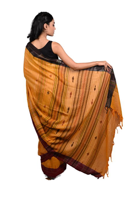 Kotpad Saree – Handloom Tribal Weave with Natural Aul Tree Dye