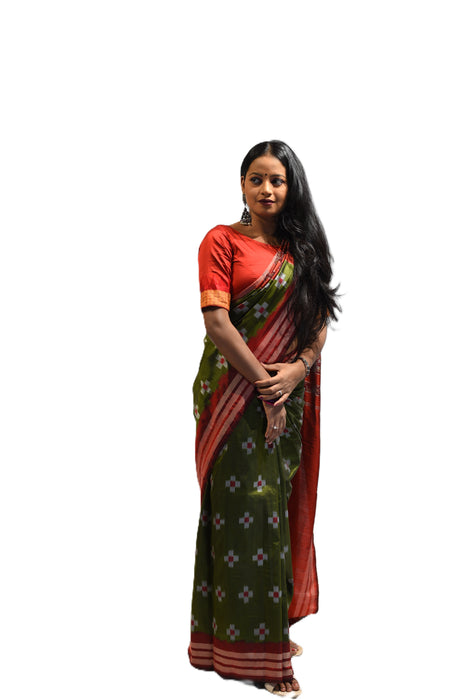 Sambalpuri Saree – Authentic Ikat Weave with Traditional Odia Motifs