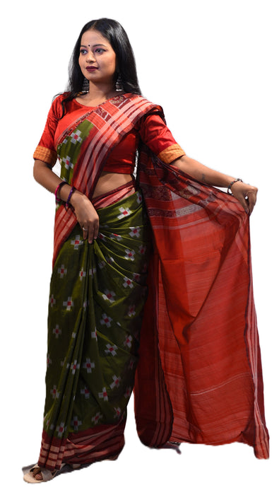 Sambalpuri Saree – Authentic Ikat Weave with Traditional Odia Motifs