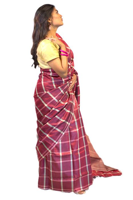 Tussar Silk Saree – Handwoven Wild Silk with Golden Sheen & Traditional Motifs